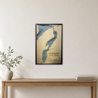 Mara Lake, British Columbia Wood Map — room mockup [MC20261006 q3778 2c63a5016725]