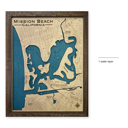Mission Beach California Single Water Layer Wood Map — style-labeled photo [MC20261006 q3782 7a4ec06d9854]