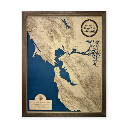 Bay Area Ridge Trail, California Topographic Wood Map — plain-background photo [MC20261006 q3792 f686bfd47239]