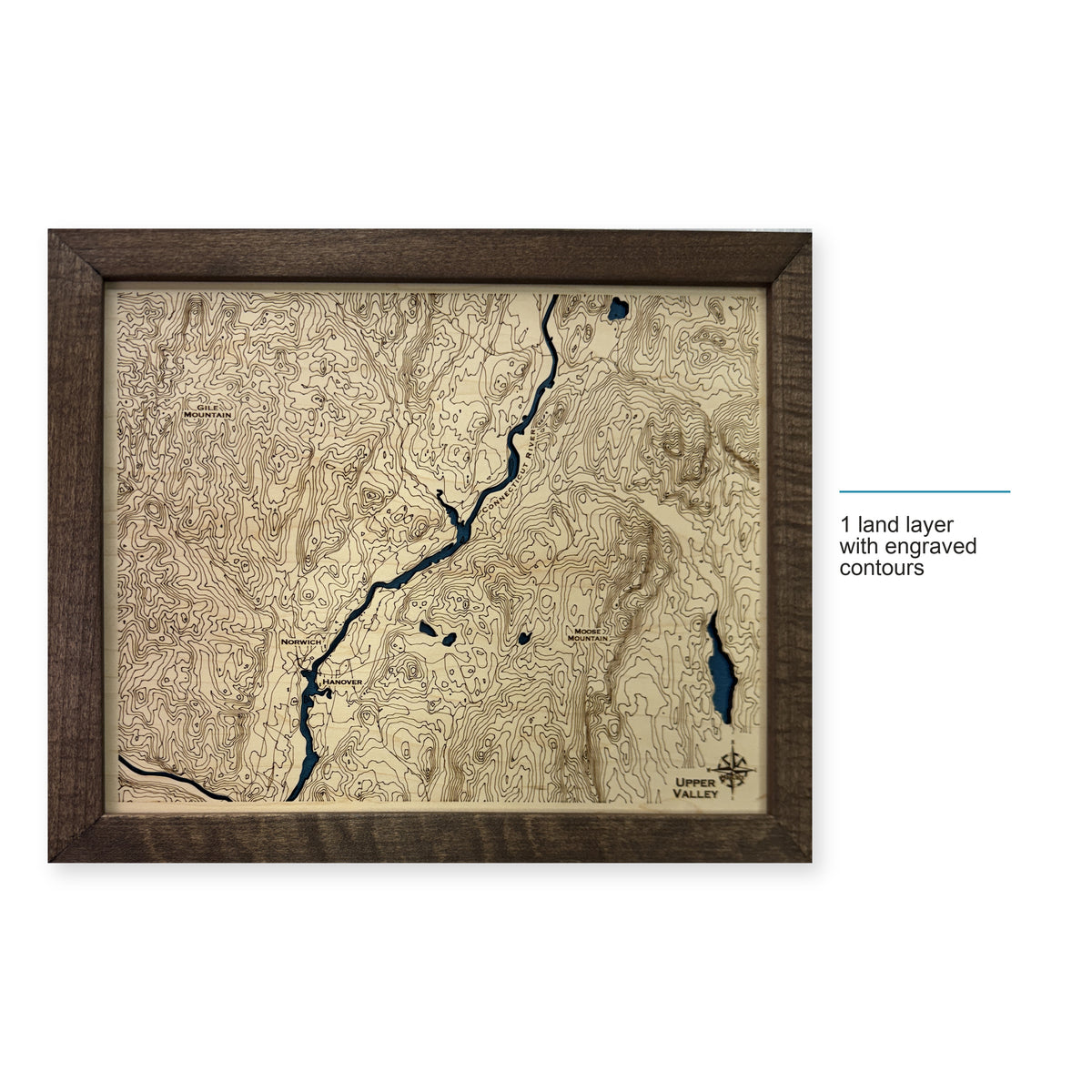 Upper Valley, New Hampshire and Vermont Topographic Wood Map — style-labeled photo [MC20261006 q3794 ee40fc8d1263]