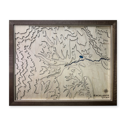 Escalante, Utah Topographic Wood Map — plain-background photo [MC20261006 q3797 0b34af552d88]
