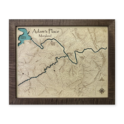 Gunpowder Falls, Maryland Topographic Wood Map — plain-background photo [MC20261006 q3802 49a4ce838739]