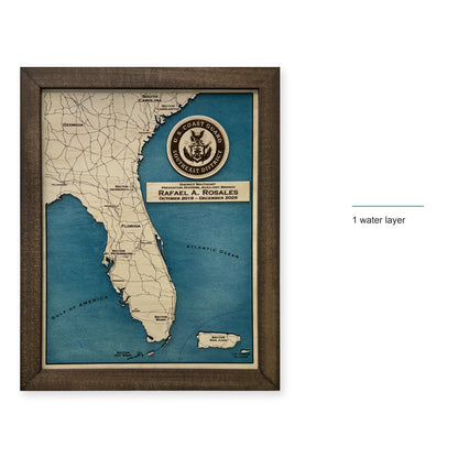 Florida State Coastline Map — style-labeled photo [MC20261006 q3838 d563cc12fcf5]