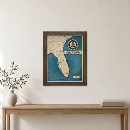 Florida State Coastline Map — room mockup [MC20261006 q3838 13fa17ea179b]