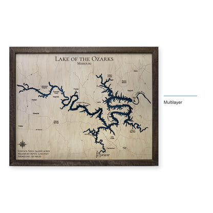 Lake of the Ozarks Missouri Public Multilayer Wood Map — style-labeled photo [MC20261006 q3843 dbdd8a020a3b]