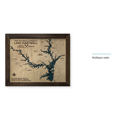 Lake Hartwell Tauriello Multilayer Wood Map — style-labeled photo [MC20261006 q3870 ff37d9d85f68]