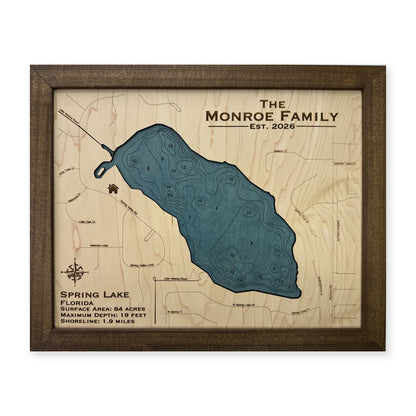 Spring Lake, Florida Wood Map — plain-background photo [MC20261006 q3952 1e243bbc0868]