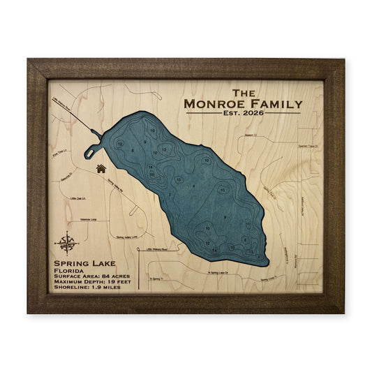 Spring Lake, Florida Wood Map — plain-background photo [MC20261006 q3952 1e243bbc0868]
