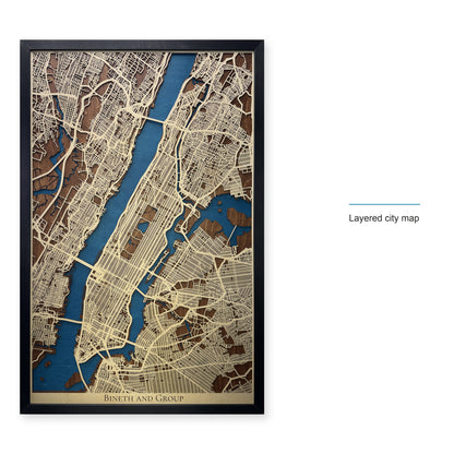 Manhattan New York Bineth and Group Layered City Wood Map — style-labeled photo [MC20261006 q3998 9c144ba77e56]