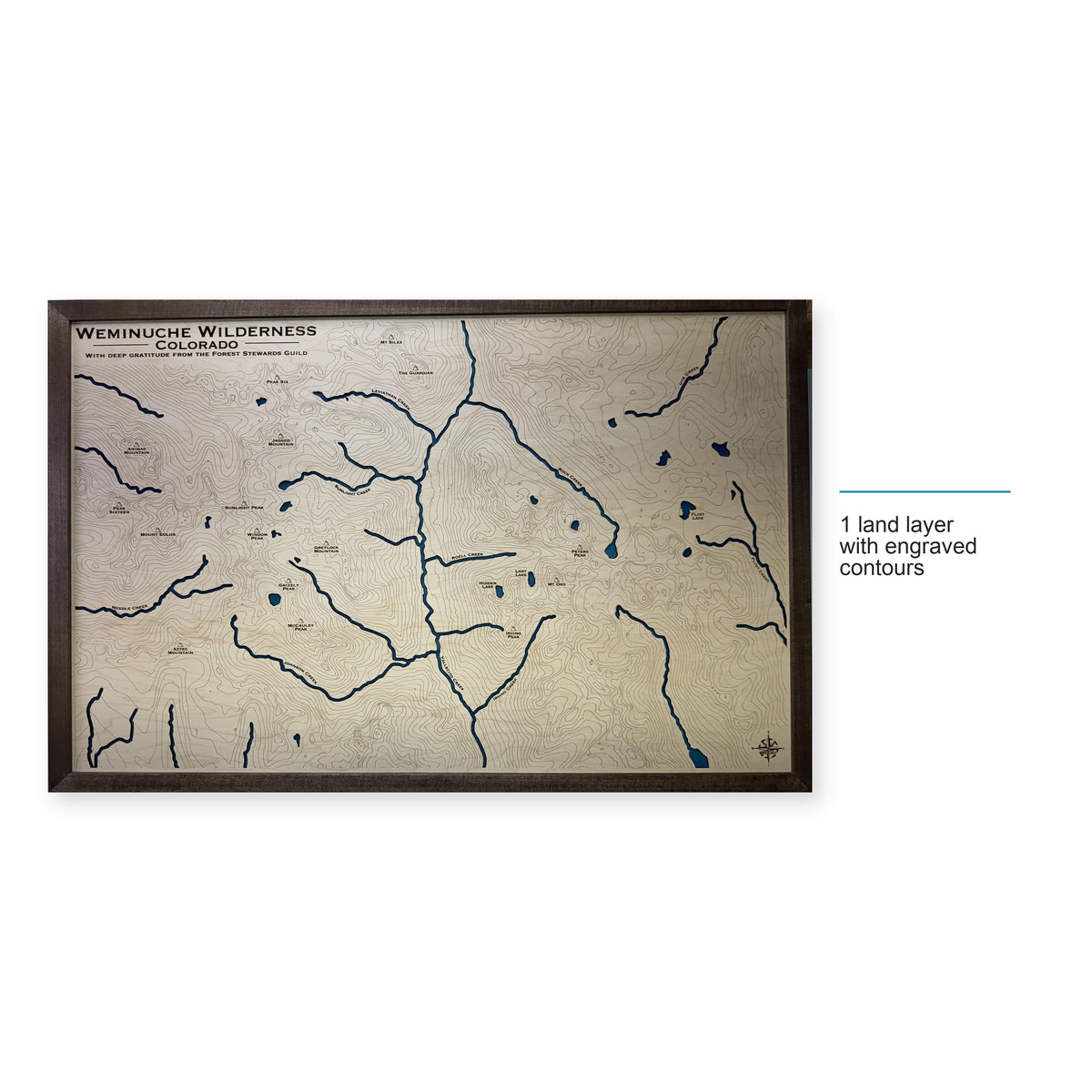 Weminuche Wilderness, Colorado Topographic Wood Map — style-labeled photo [MC20261006 q4013 ae629b17d8d0]