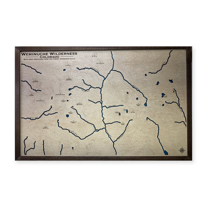Weminuche Wilderness, Colorado Topographic Wood Map — plain-background photo [MC20261006 q4013 9cd3fdb76224]