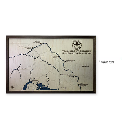 Yukon River, Alaska and Yukon Wood Map — style-labeled photo [MC20261006 q4081 68d698863043]