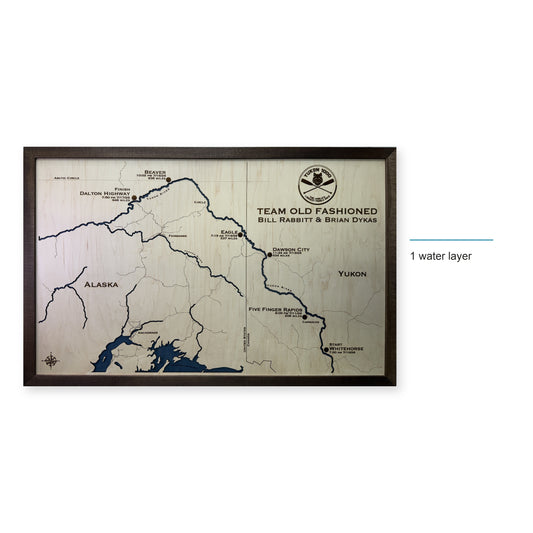 Yukon River, Alaska and Yukon Wood Map — style-labeled photo [MC20261006 q4081 68d698863043]