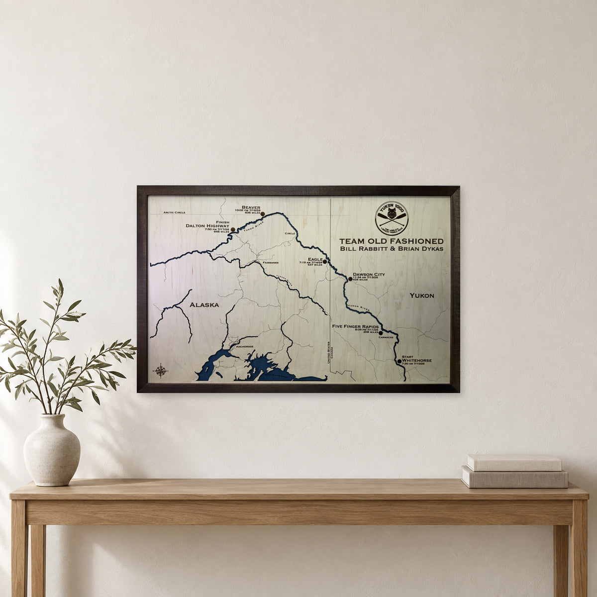 Yukon River, Alaska and Yukon Wood Map — room mockup [MC20261006 q4081 7f4b156016b1]
