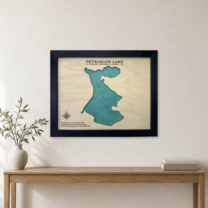 Petauguin Lake, Ophir, Ontario Wood Map — room mockup [MC20261006 q4111 bd192fc6af9b]