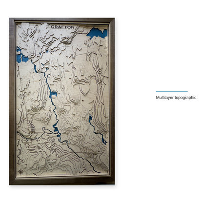 Grafton, Massachusetts Topographic Wood Map — style-labeled photo [MC20261006 q4133 7ba31631e2c3]