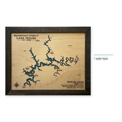 Nolin Lake, Kentucky Wood Map — style-labeled photo [MC20261006 q4141 3689c972c023]