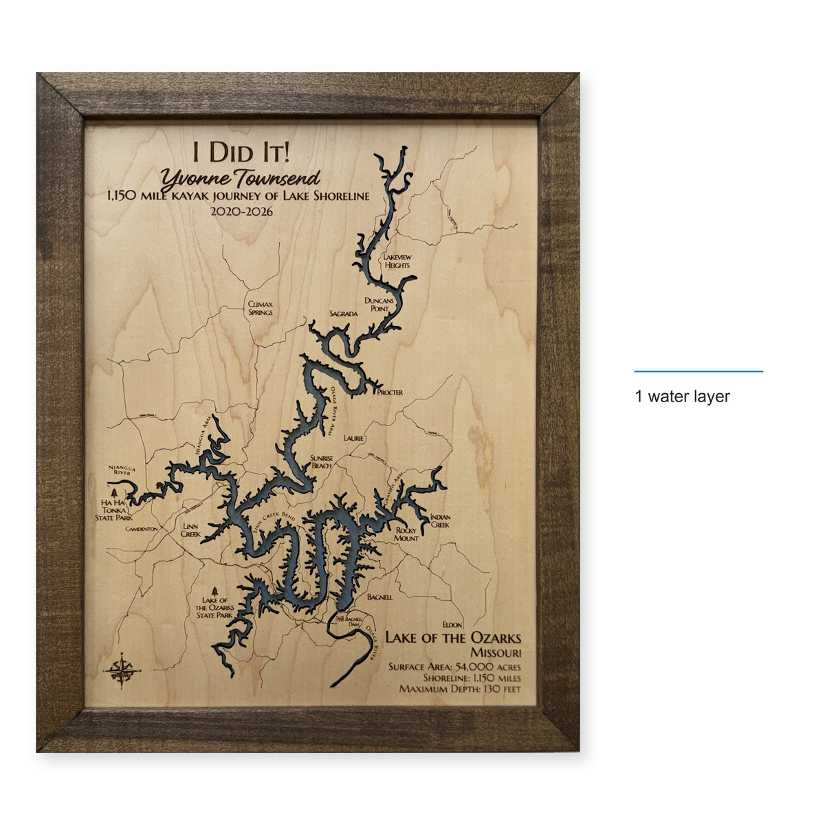 Lake of the Ozarks Wood Map — style-labeled photo [MC20261006 q4146 33cc35deccdf]