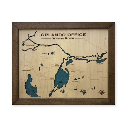 Wekiva River, Orlando, Florida Wood Map — plain-background photo [MC20261006 q4164 85e568769018]