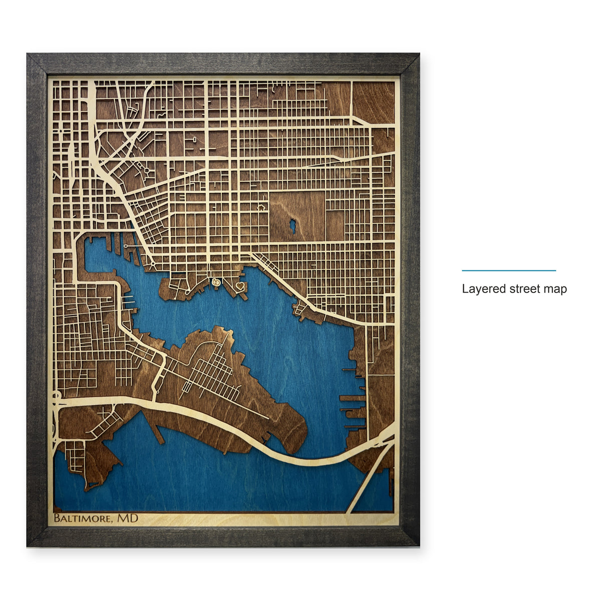 Baltimore, Maryland Wood City Map — style-labeled photo [MC20261006 q4210 da46ce9d2900]
