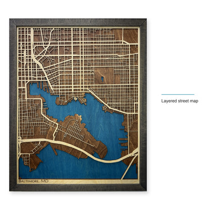Baltimore, Maryland Wood City Map — style-labeled photo [MC20261006 q4210 da46ce9d2900]