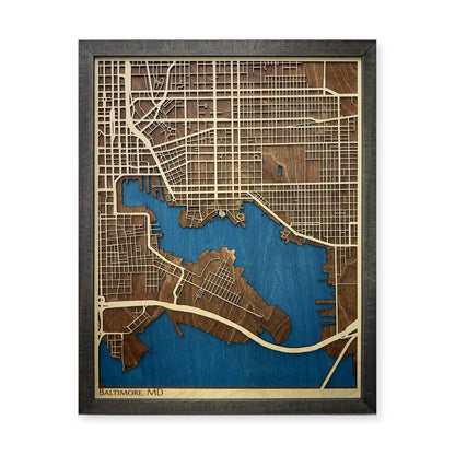 Baltimore, Maryland Wood City Map — plain-background photo [MC20261006 q4210 6b0a2a87b254]