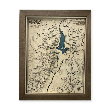 Grand Teton National Park, Wyoming Topographic Wood Map — plain-background photo [MC20261006 q4256 4863949d3280]
