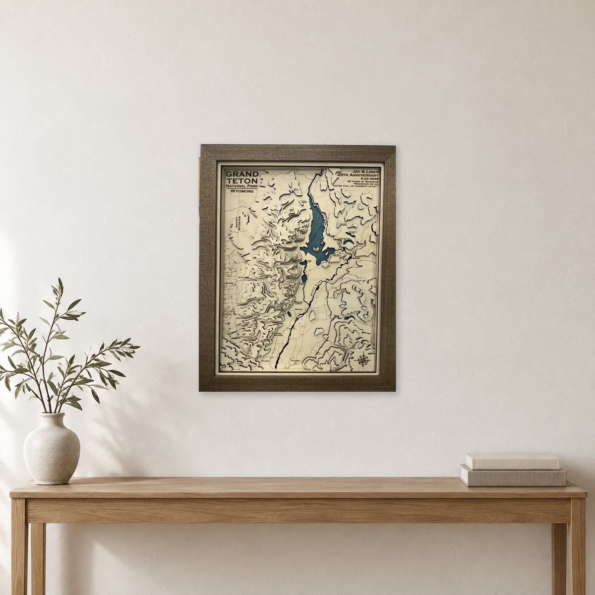 Grand Teton National Park, Wyoming Topographic Wood Map — room mockup [MC20261006 q4256 b3b184899678]