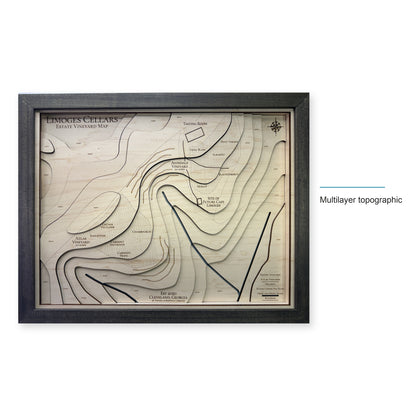 Limoges Cellars, Cleveland, Georgia Topographic Wood Map — style-labeled photo [MC20261006 q4269 6628839cc71b]