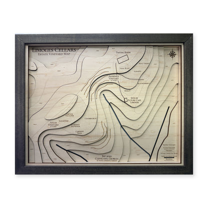 Limoges Cellars, Cleveland, Georgia Topographic Wood Map — plain-background photo [MC20261006 q4269 d5b03973b312]