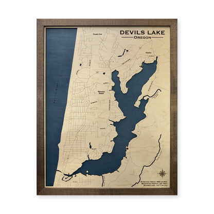 Devils Lake, Oregon Wood Map — 1 water layer main photo [MC20261006 q4320 2c89c92b66e6]
