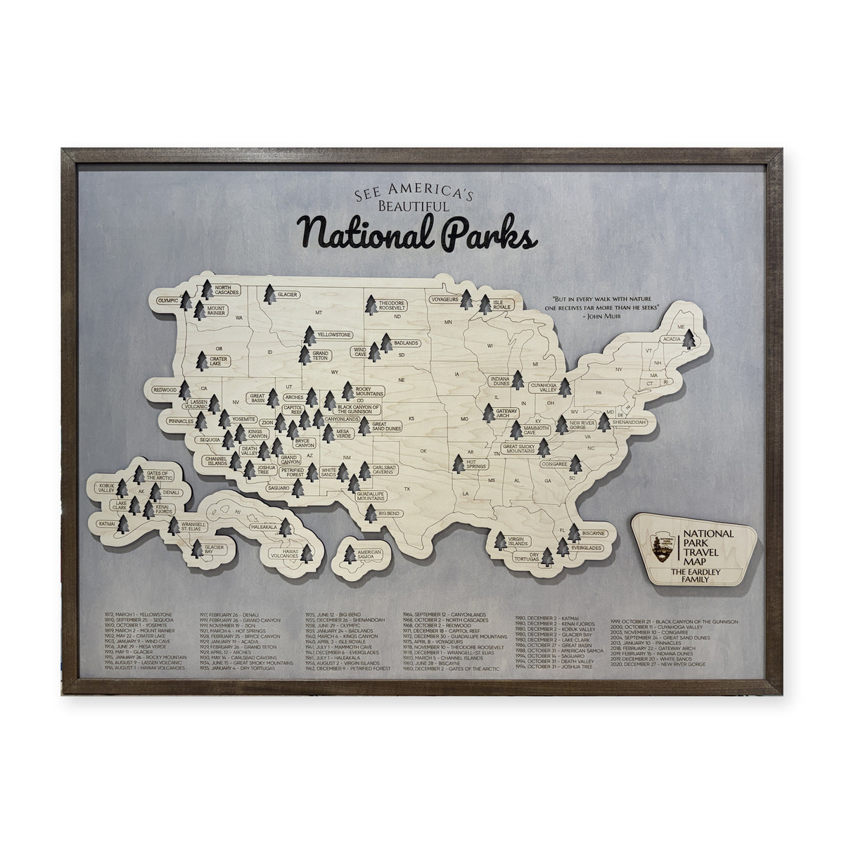National Park Travel Map — Layered land with park markers main photo [MC20261006 q4325 fb850c7ffb06]