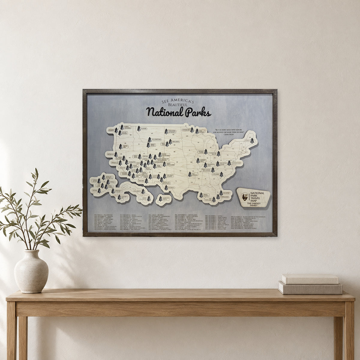 National Park Travel Map — room mockup [MC20261006 q4325 5fb9ec8f6c9d]