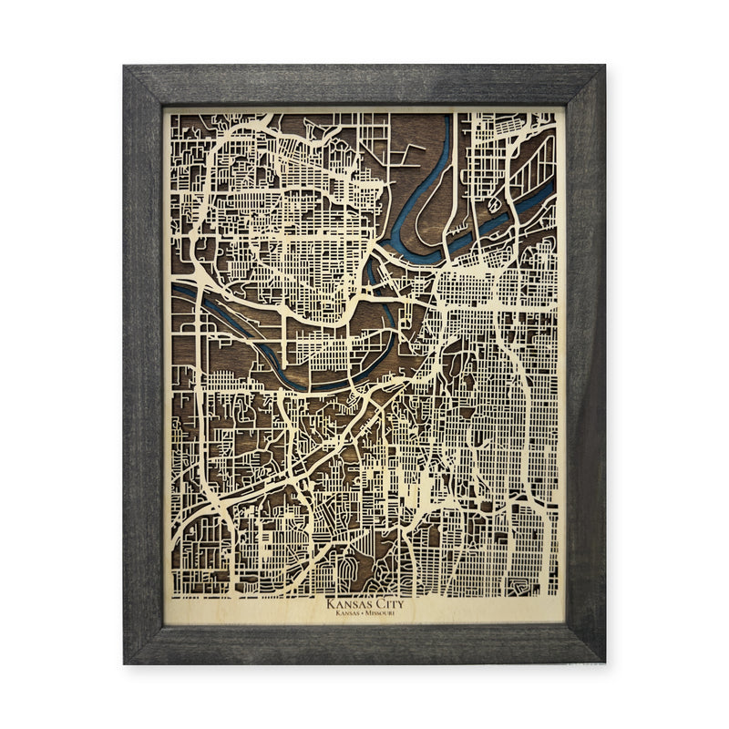 Kansas City, Kansas and Missouri Wood City Map — plain-background photo [MC20261006 q4330 c0aa702d78ff]