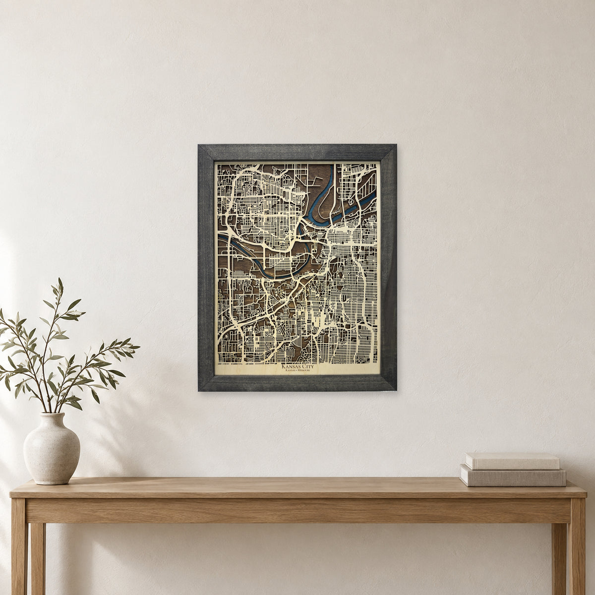 Kansas City, Kansas and Missouri Wood City Map — room mockup [MC20261006 q4330 a44caa0b9b31]