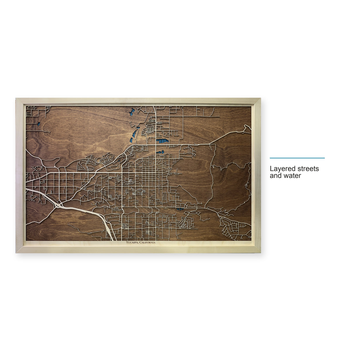 Yucaipa, California Wood City Map — style-labeled photo [MC20261006 q4333 d63508584ea8]