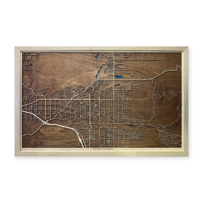 Yucaipa, California Wood City Map — plain-background photo [MC20261006 q4333 4b0dfc2cf376]