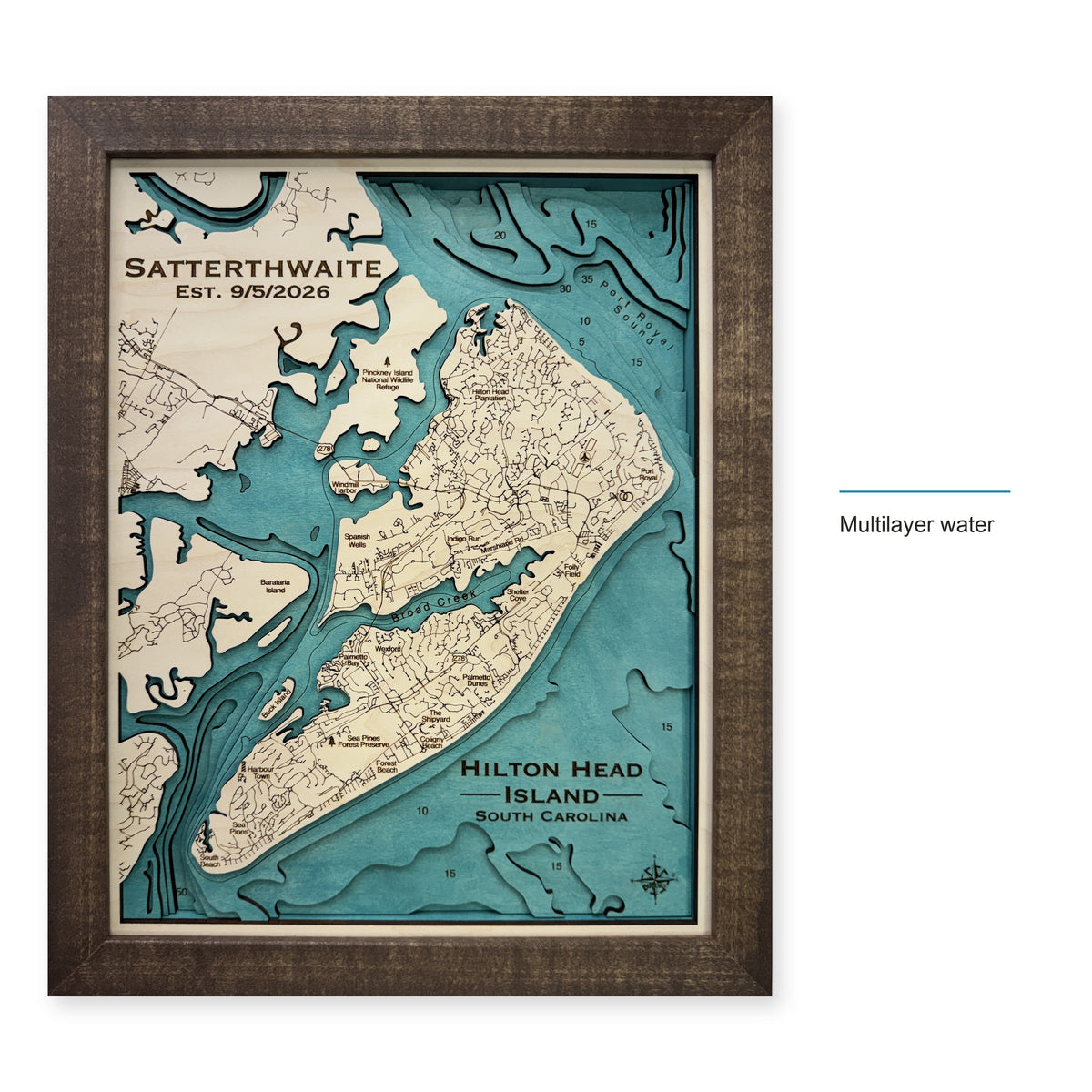 Hilton Head Island Wood Map — style-labeled photo [MC20261006 q4346 ad9761d2c6fd]