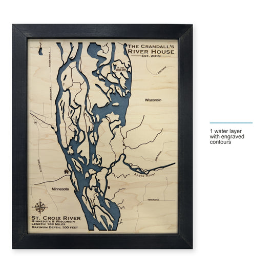 St. Croix River, Minnesota and Wisconsin Wood Map — style-labeled photo [MC20261006 q4350 7dafdf13bbaf]