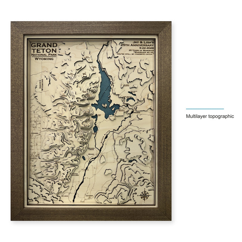Grand Teton National Park, Wyoming Topographic Wood Map — style-labeled photo [MC20261006 upright dc5fbe4de8a7]