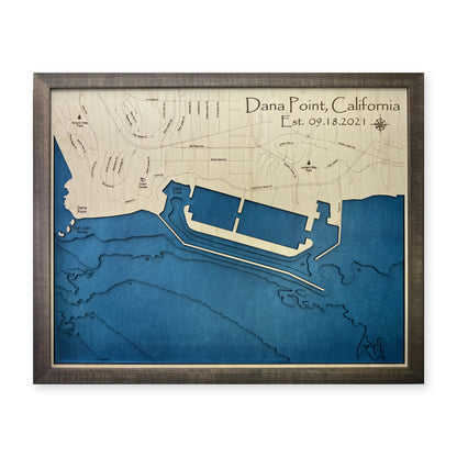 Dana Point California Multilayer Wood Map — plain-background photo [MC20261007 legacy 956456f22634]