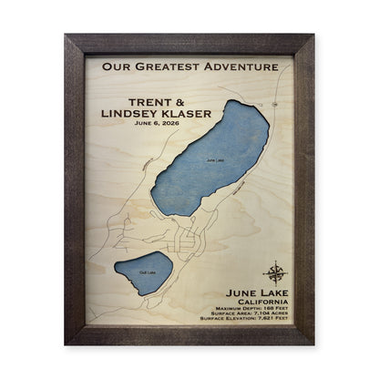 June Lake California Wood Map — plain-background photo [MC20261007 legacy 22476bc581d5]