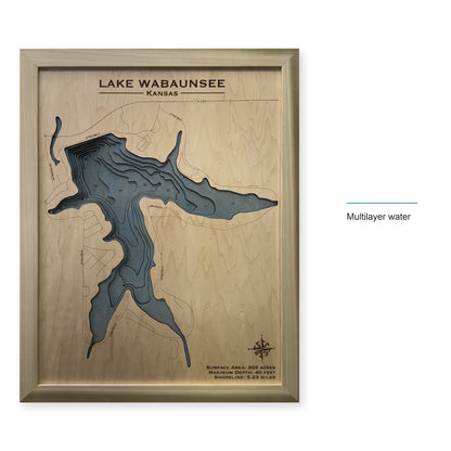 Lake Wabaunsee Kansas Wood Map — style-labeled photo [MC20261007 legacy d5af74301f36]