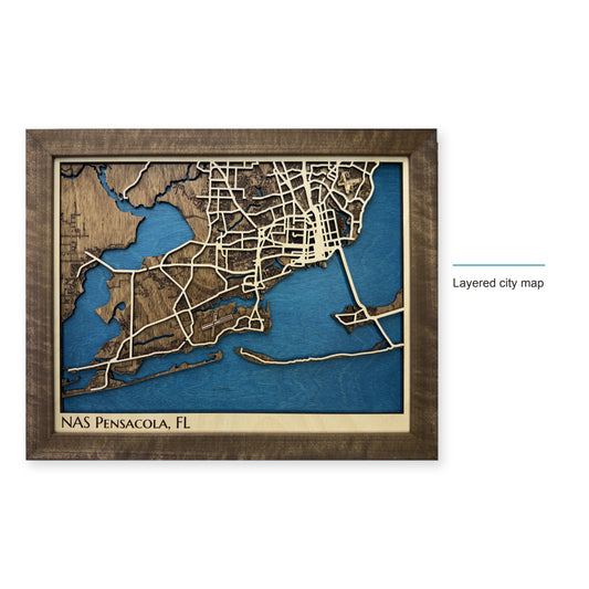NAS Pensacola Florida Wood City Map — style-labeled photo [MC20261007 legacy 1a2643d9bc01]