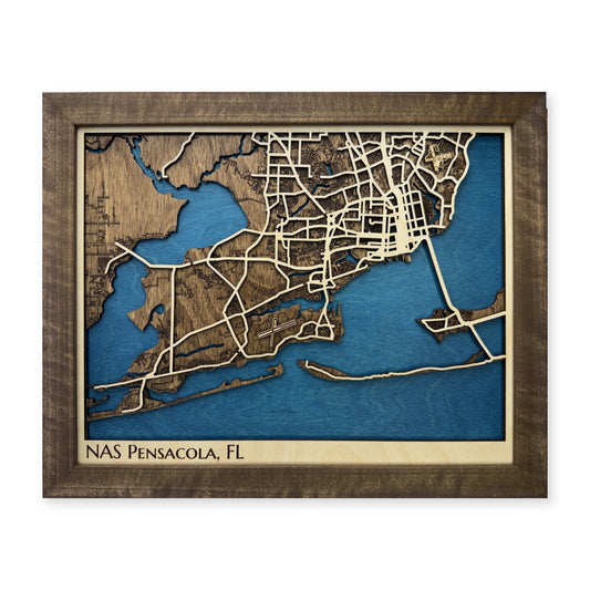 NAS Pensacola Florida Wood City Map — plain-background photo [MC20261007 legacy 2084ef0abfb7]
