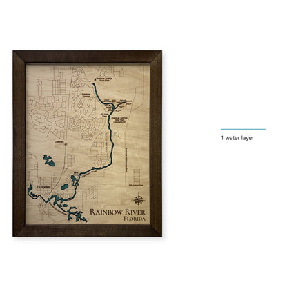 Rainbow River Florida Wood Map — style-labeled photo [MC20261007 legacy 9a45e77e0c5c]