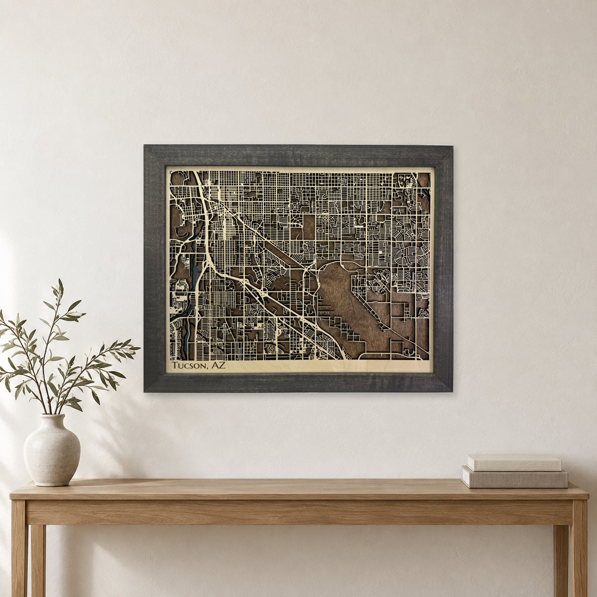 Tucson Arizona Wood City Map — room mockup [MC20261007 legacy d76d04ec77a4]