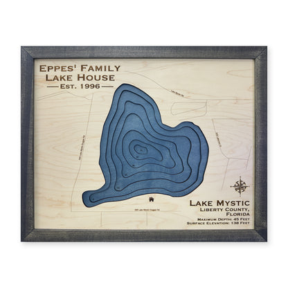 Lake Mystic, Liberty County, Florida Wood Map — plain-background photo [MC20261007 q0259 73d39e30ab1c]