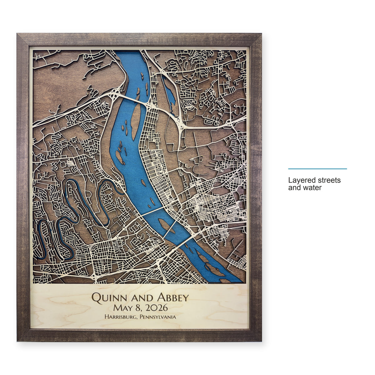 Harrisburg, Pennsylvania Wood City Map — style-labeled photo [MC20261007 q0287 29aab4cb32df]