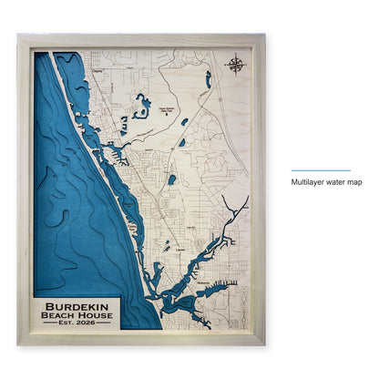 Casey Key, Osprey and Nokomis, Florida Wood Map — style-labeled photo [MC20261007 q0289 9352b4f366db]